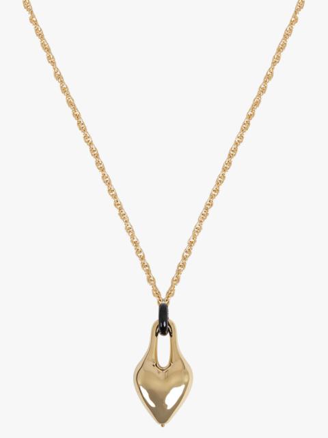 DRIPPING HEART PENDANT NECKLACE | GOLD/BLACK