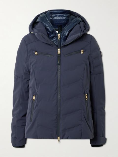 Kea Hooded Layered Padded Quilted Shell Ski Jacket