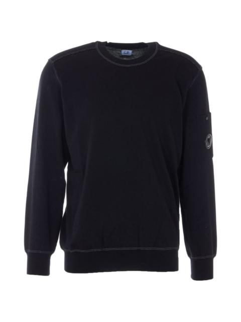 logo-patch crew-neck sweater