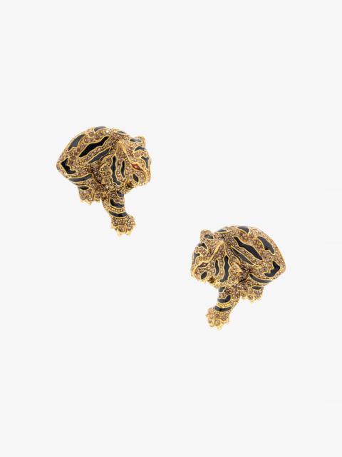 Gold Tiger Earrings