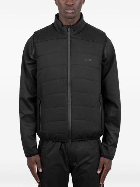 quilted zip-front jacket