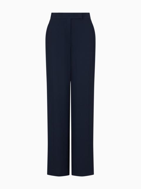 Icon canneté cady palazzo trousers