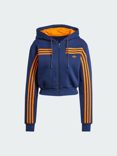 adidas 70s Short Full Zip Fleece Hoodie | REVERSIBLE