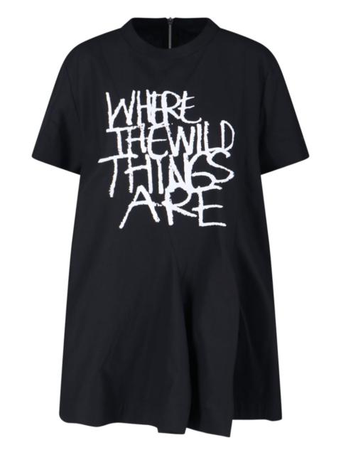 graphic-print T-shirt mini dress