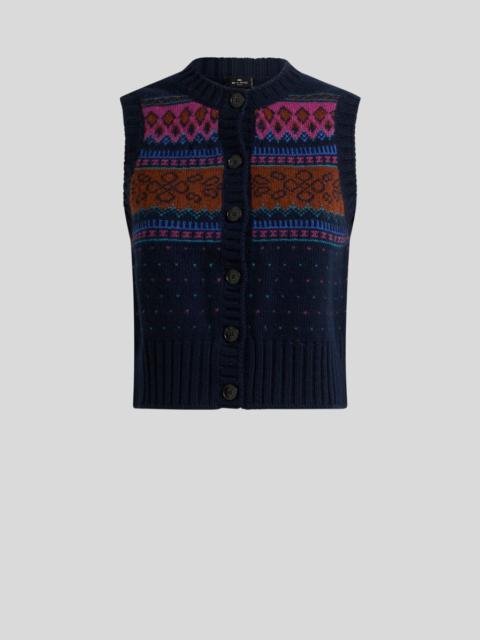 WOOL JACQUARD WAISTCOAT