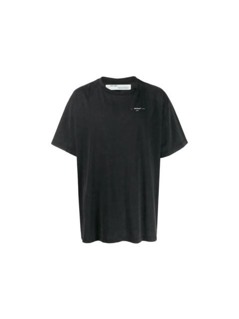 OFF-WHITE Oversized Abstract Arrows Embroidered T-Shirt Black/White