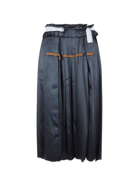 pleated midi skirt