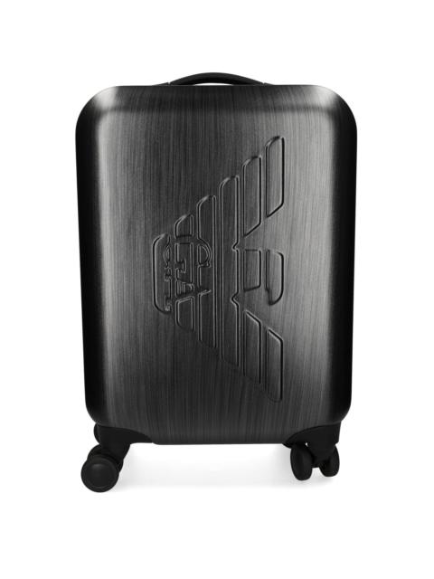 logo-embossed luggage