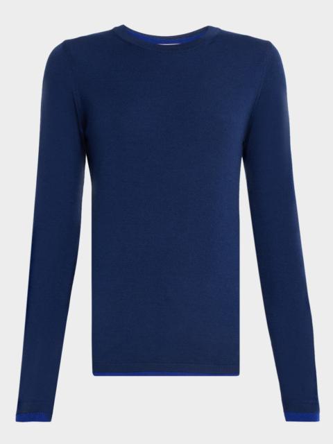 Leif Layered Cashmere Crewneck Sweater