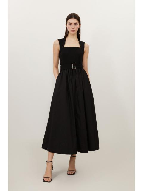 Petite Scoop Neck Jersey Cotton Mix Maxi Dress