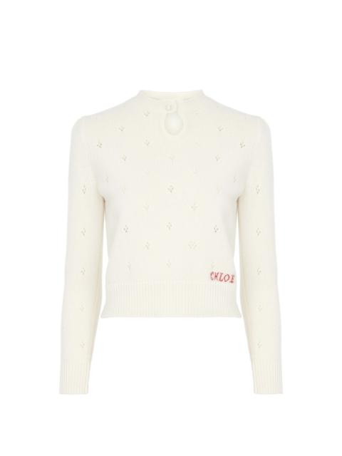 FITTED SWEATER IN A WOOL & CASHMERE KNIT