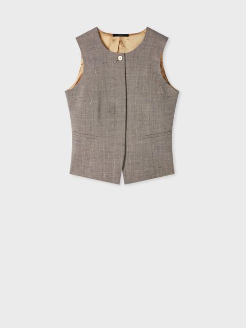 Women's Grey Flecked Tweed Waistcoat