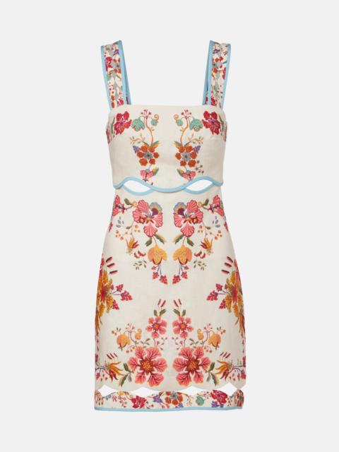 Floral Scarves floral linen minidress