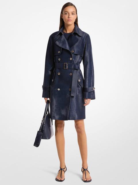 Calf Hair Trench Coat