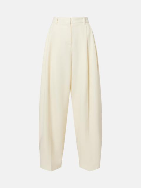 Man's pleated virgin wool wide-leg pants