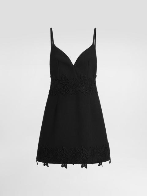 Stretch wool crêpe dress