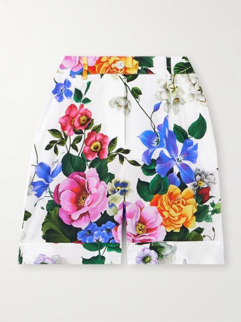 Floral-print Cotton-poplin Shorts