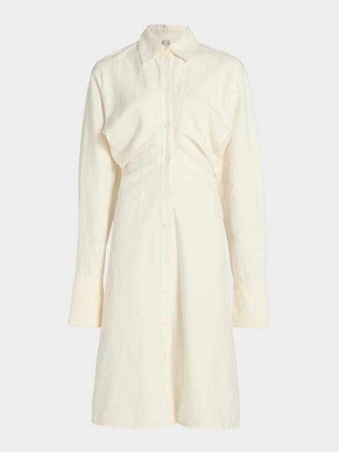 Slouch Long-Sleeve Knee-Length Shirtdress