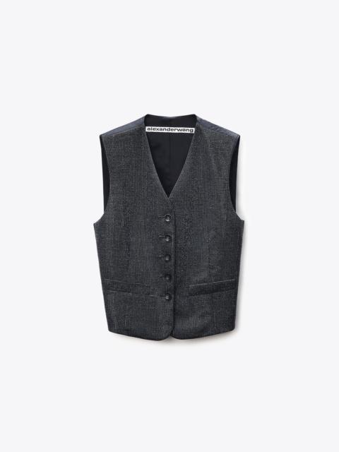 Tailored Vest in Wool Mohair
