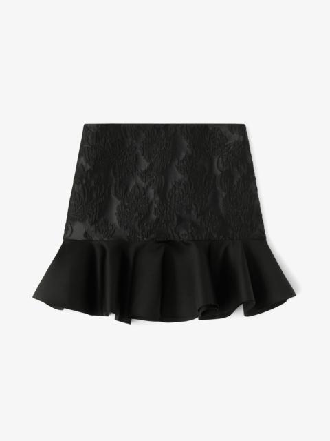 SATIN CLOQUE MINI SKIRT