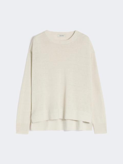 Linen yarn sweater - IVORY