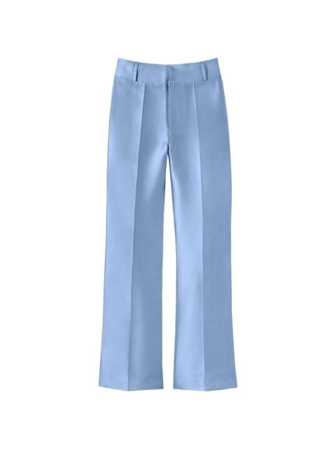 Yoshi pressed-crease trousers