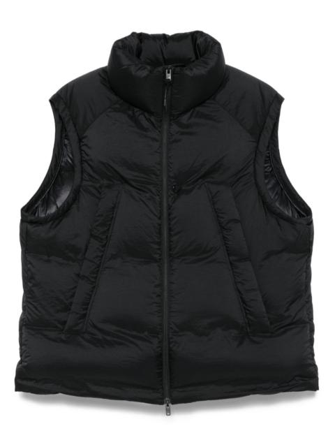 quilted high-neck vest