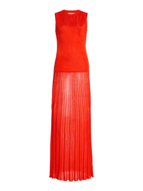 Gretchen Knit Jersey Maxi Dress red