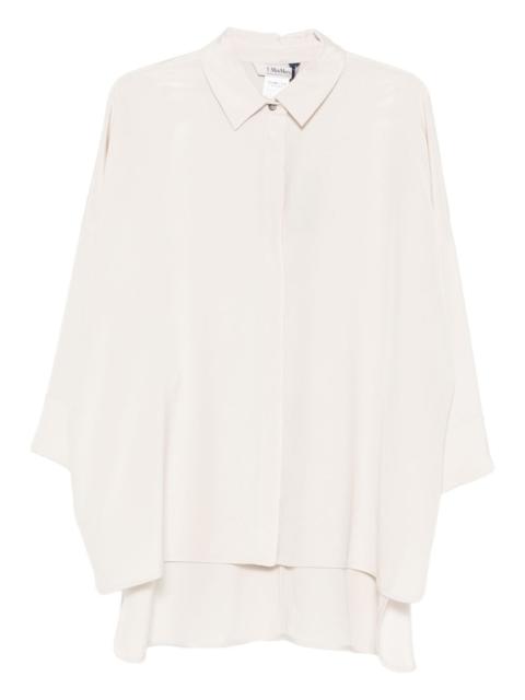 button-down silk shirt