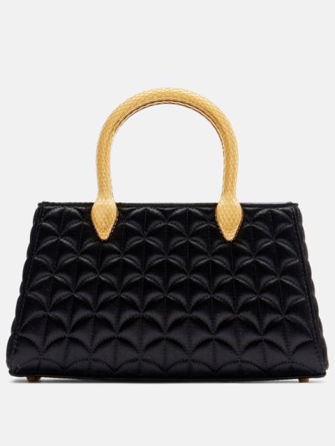 Serpentine Duette satin top-handle bag