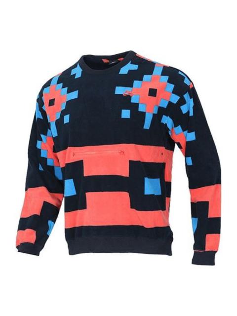Nike SB Skateboard Icon Pattern Printed Sweater For Men Black/Red BV0878-475