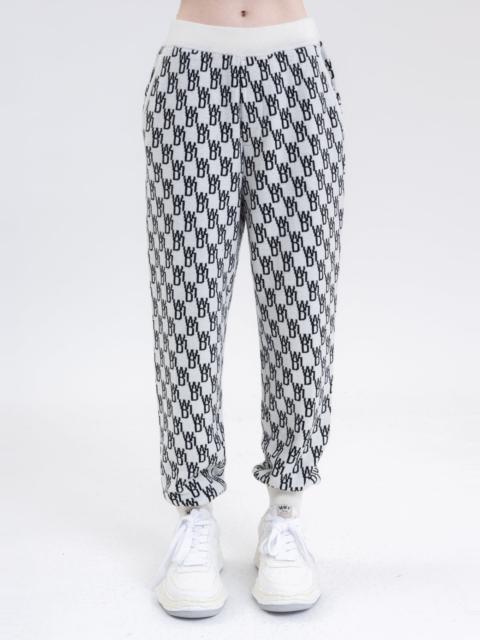 IVORY LOGO KNIT JQD TROUSER