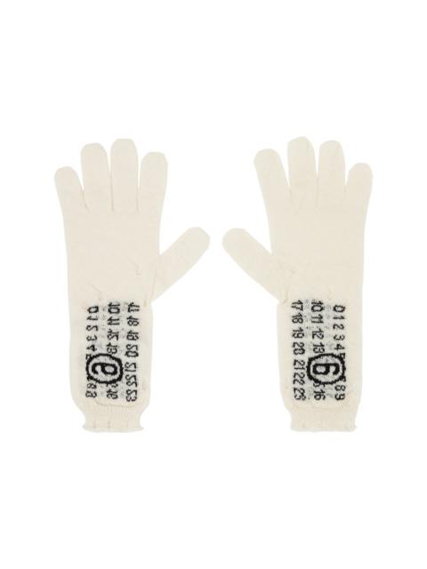 Off-White Wool Gloves