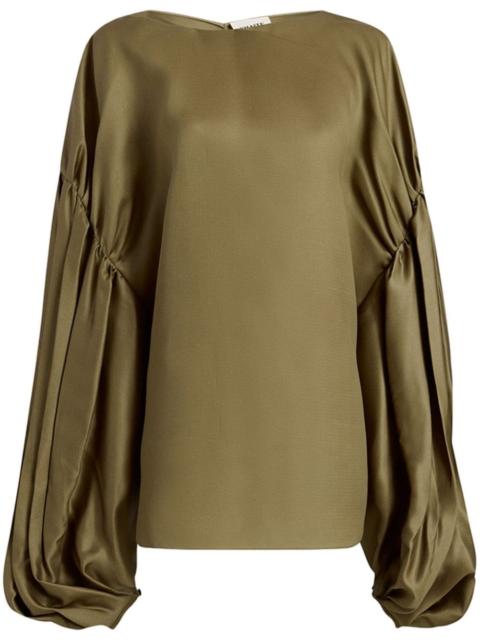 Quico pleat-detail silk blouse