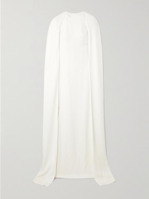 Cape-effect Stretch-cady Gown