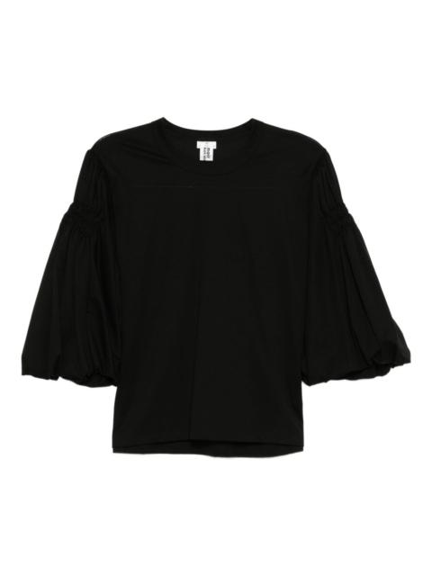 ruched-sleeves T-shirt