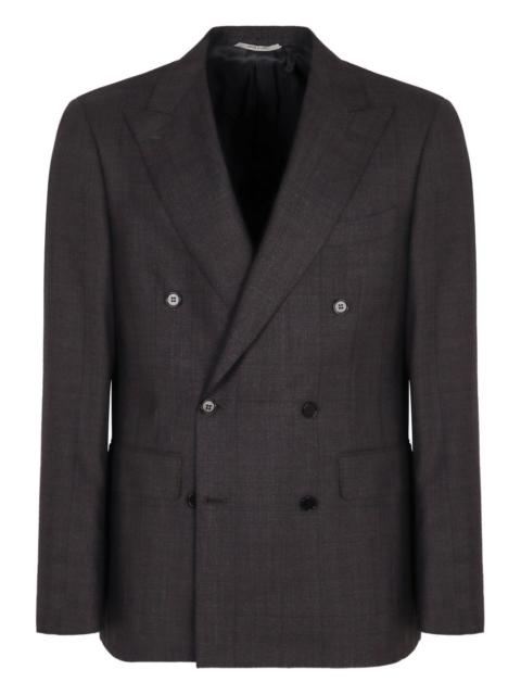 double-breasted wool suit