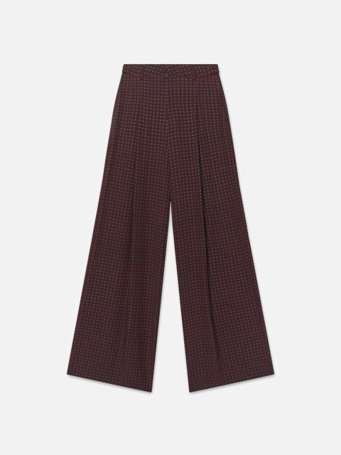 Ritz Women's Pleated Trouser in Bordeaux Multi