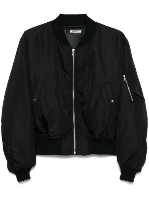 silk twill bomber jacket