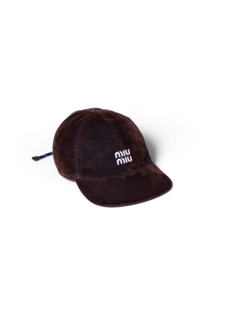 Velvet baseball cap