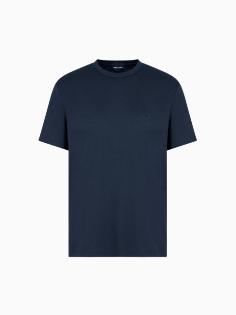 COTTON-INTERLOCK T-SHIRT WITH EMBROIDERED LOGO