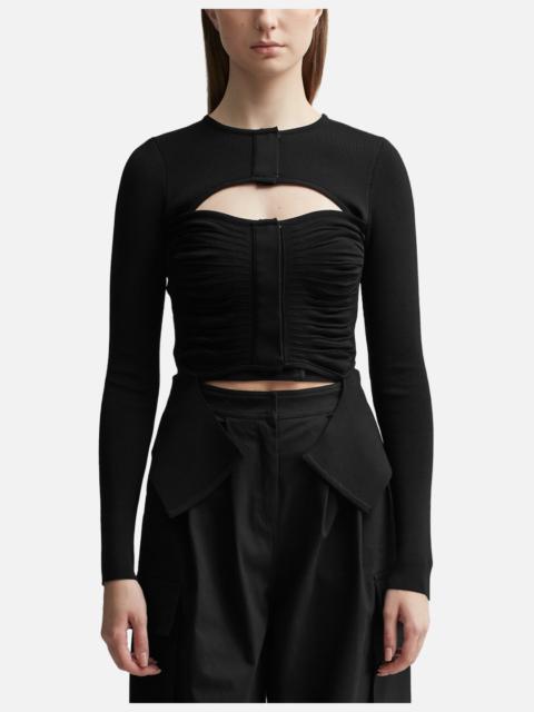 XRAY KNIT CARDIGAN WITH ZIP