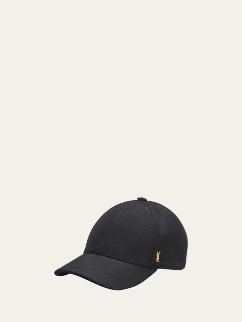 YSL Wool Felt Baseball Cap