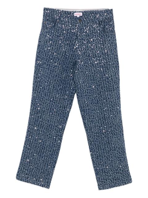 sequin-embellished jeans