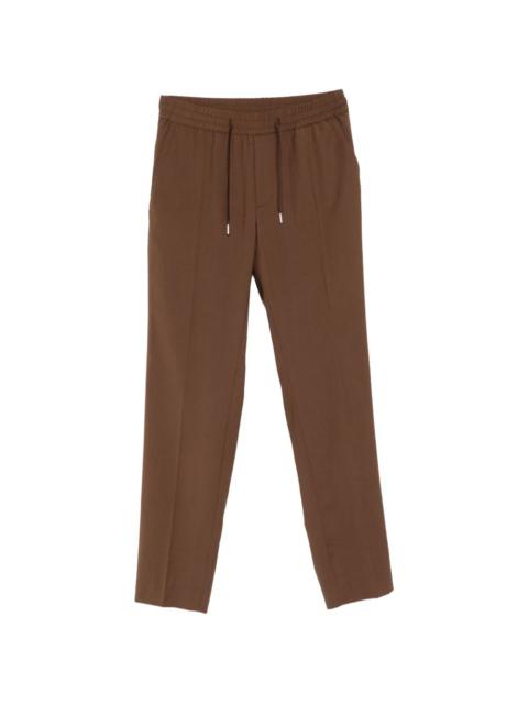 elasticated straight-leg trousers