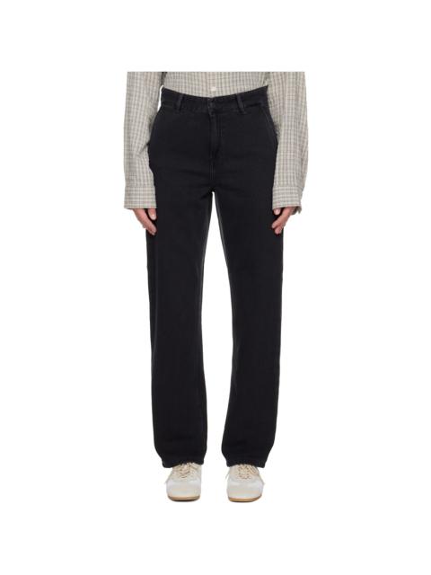 Black Pierce Straight Jeans