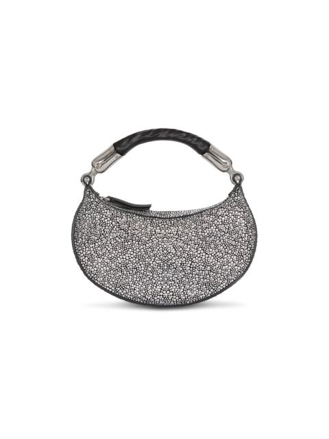 Ebene Mini bag in suede and crystals