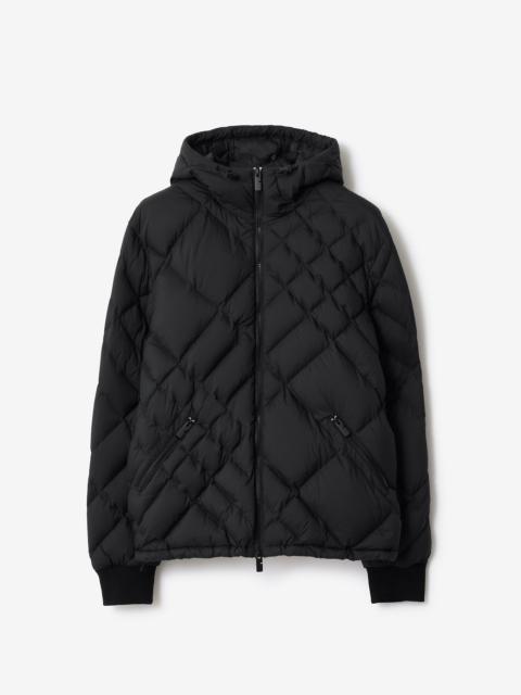 Check-stitch Nylon Doversgreen Puffer Jacket