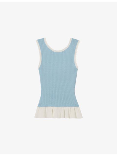 Sleeveless Round-Neck Knitted Top
