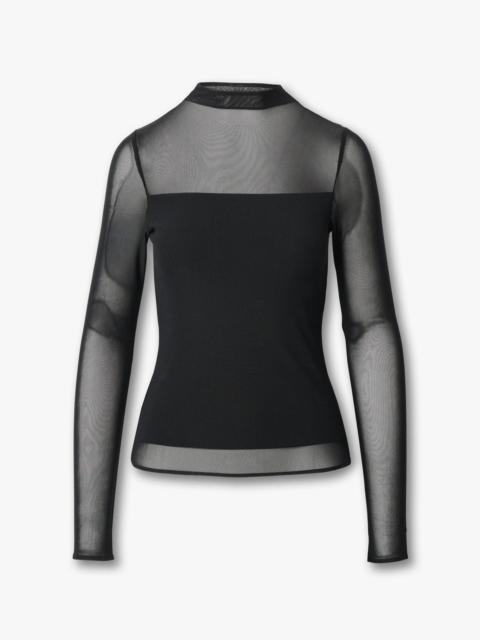 Luca Mixed-Media Mockneck